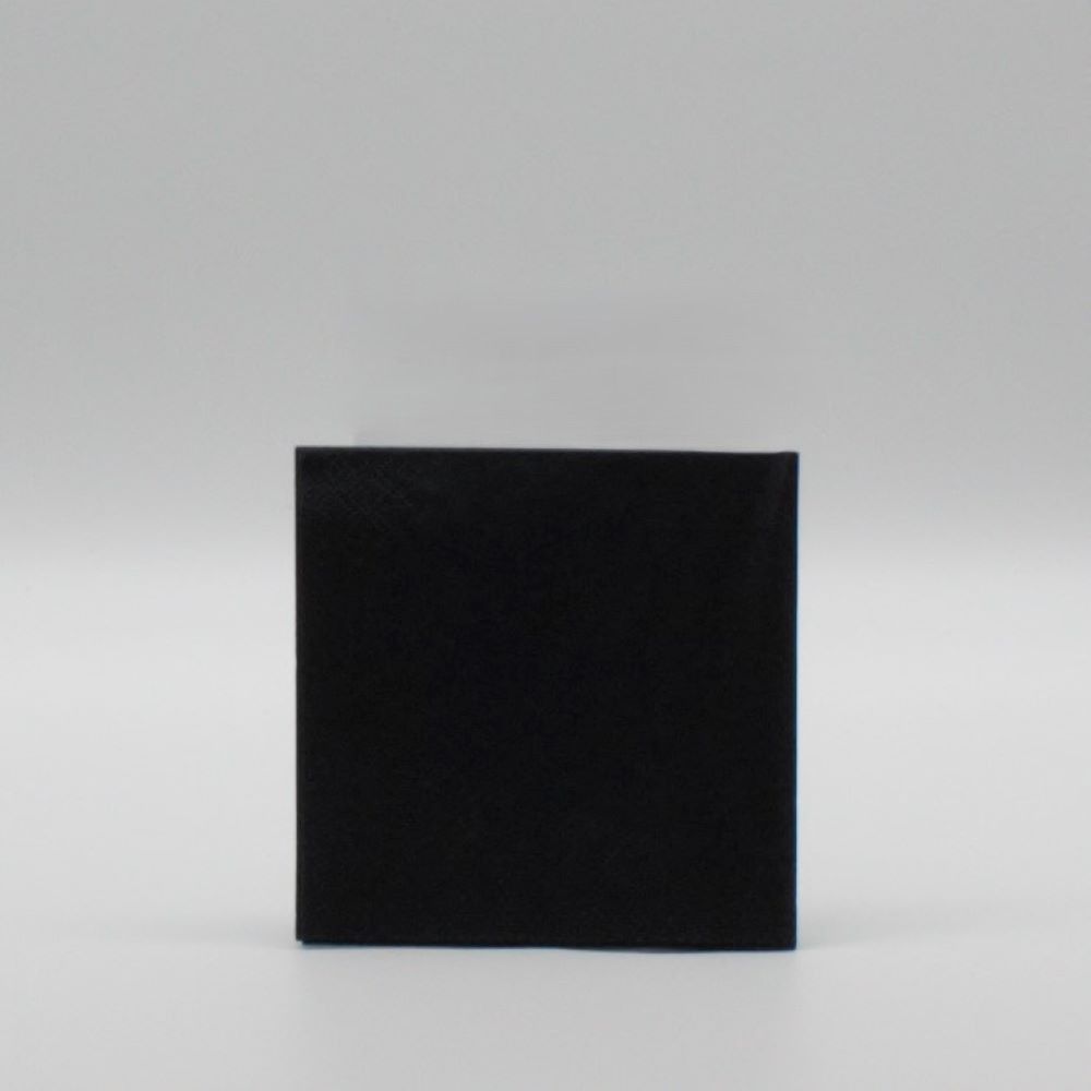 elegante 2 lagige schwarze cocktail servietten 24 x 24 cm aus zellstoff