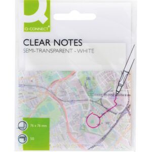 q connect® haftnotizen quick notes transparent