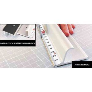 schneidelineal mit fingerschutz